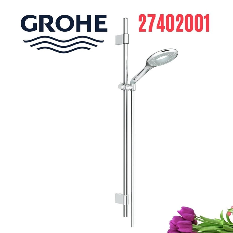 Bộ tay sen và thanh trượt sen tắm Grohe 27402001 nóng lạnh