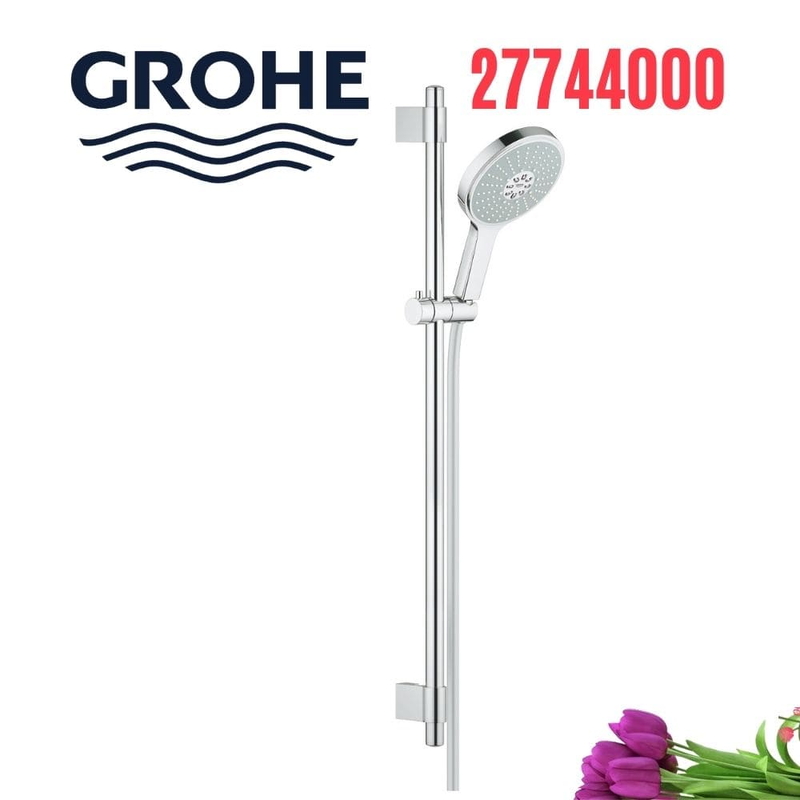 Bộ tay sen và thanh trượt sen tắm Grohe 27744000 nóng lạnh