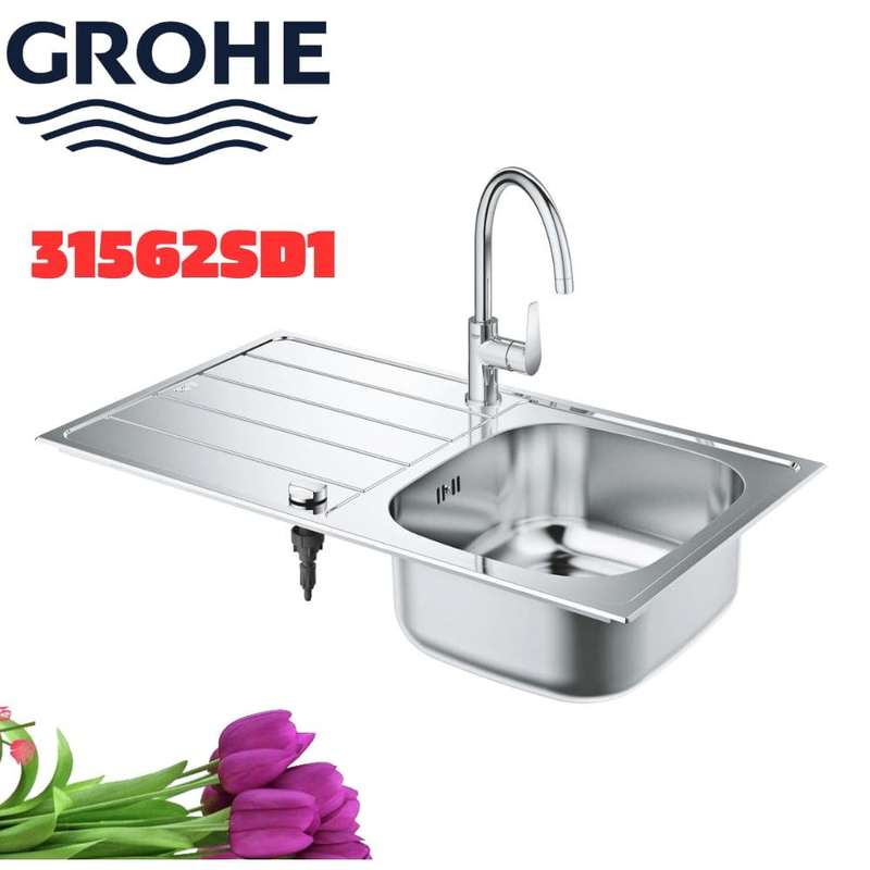 Chậu rửa bát Grohe 31562SD1 1 hố có bàn nhập khẩu Đức