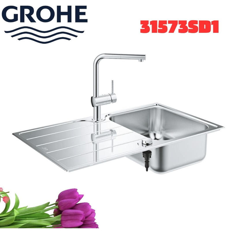 Chậu rửa bát Grohe 31573SD1 1 hố có bàn nhập khẩu Đức