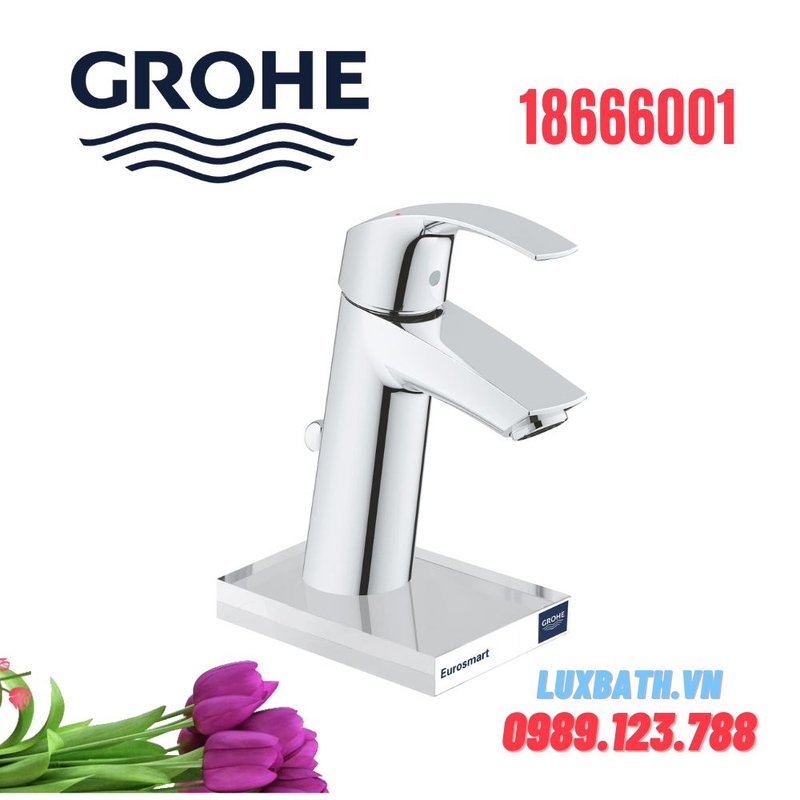 Vòi Chậu Lavabo Grohe 18666001 Nóng Lạnh 1 lỗ