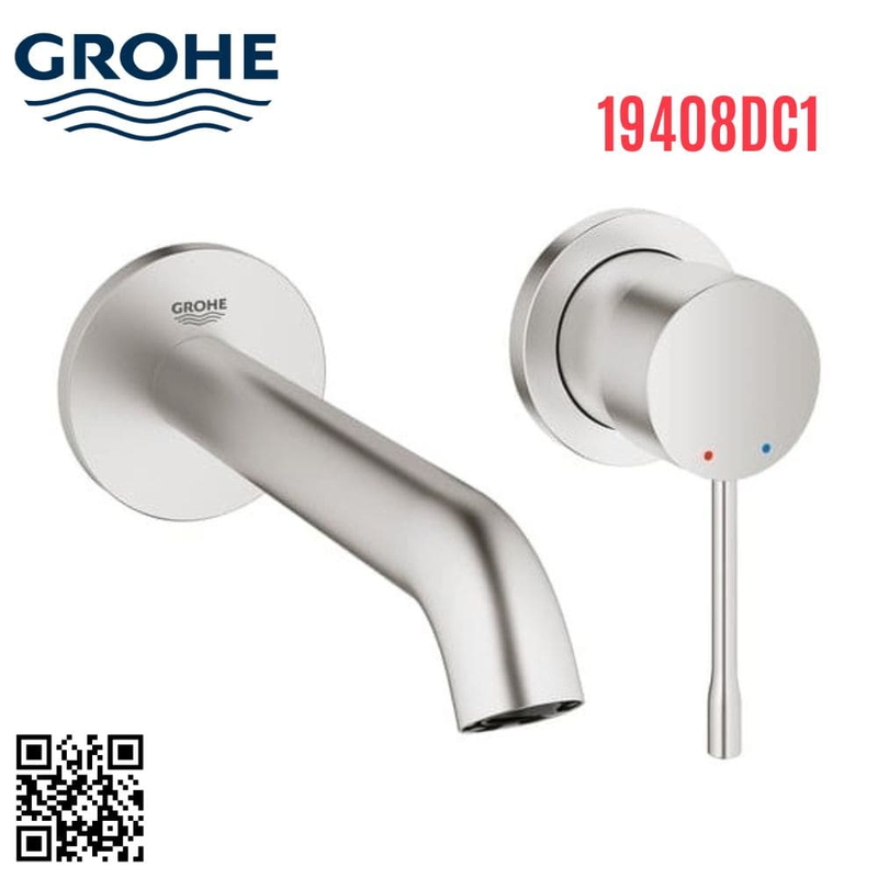 Vòi Chậu Lavabo Grohe 19408DC1 Nóng Lạnh gắn tường
