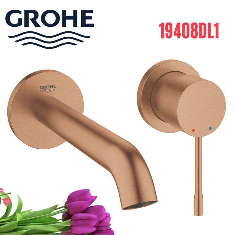 Vòi Chậu Lavabo Grohe 19408DL1 Nóng Lạnh gắn tường