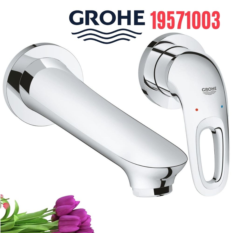 Vòi Chậu Lavabo Grohe 19571003 Nóng Lạnh gắn tường