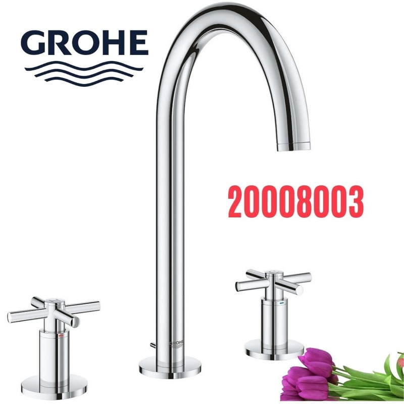 Vòi Chậu Lavabo Grohe 20008003 Nóng Lạnh 3 lỗ