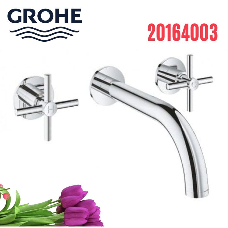 Vòi Chậu Lavabo Grohe 20164003 Nóng Lạnh gắn tường