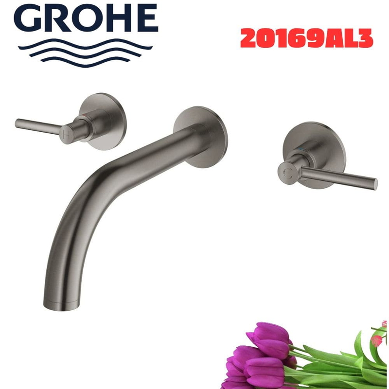 Vòi Chậu Lavabo Grohe 20169AL3 Nóng Lạnh gắn tường