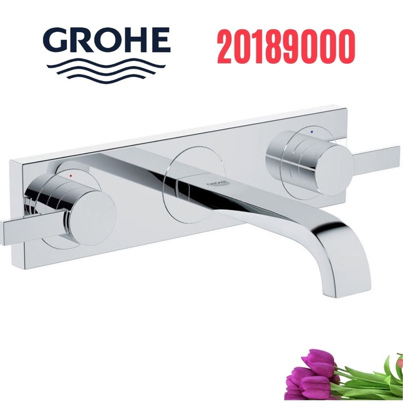 Vòi Chậu Lavabo Grohe 20189000 Nóng Lạnh gắn tường