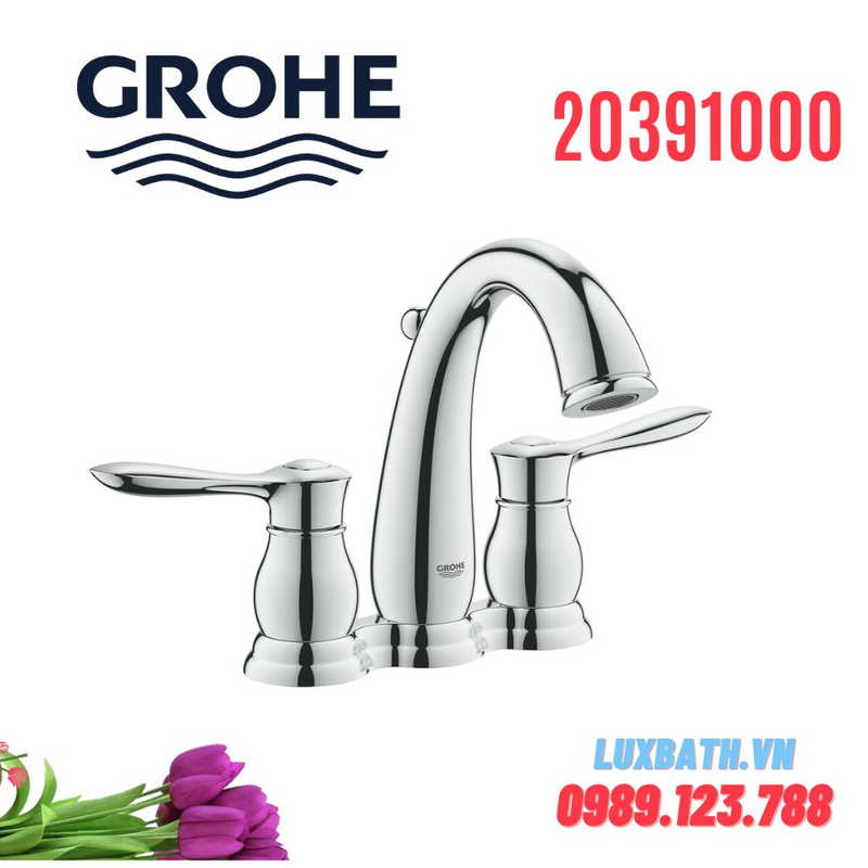 Vòi Chậu Lavabo Grohe 20391000 Nóng Lạnh 3 lỗ