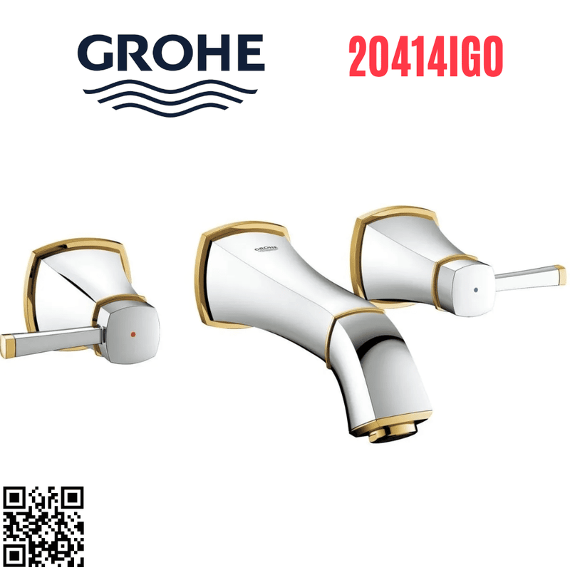 Vòi Chậu Lavabo Grohe 20414IG0 Nóng Lạnh gắn tường