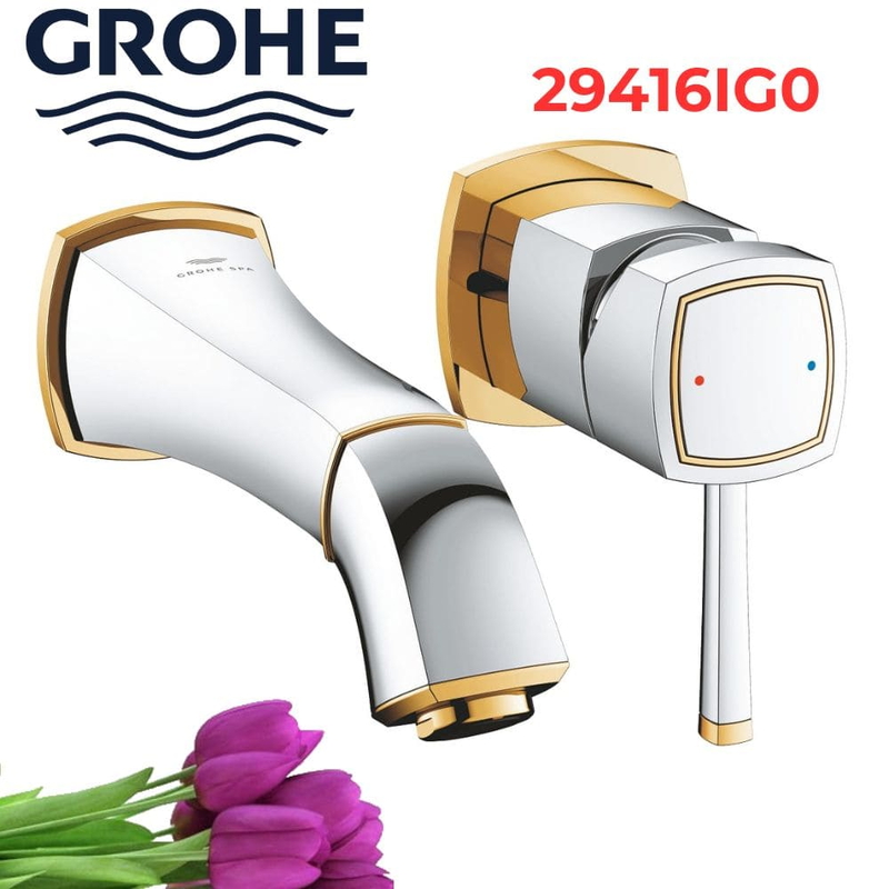 Vòi Chậu Lavabo Grohe 29416IG0 Nóng Lạnh gắn tường