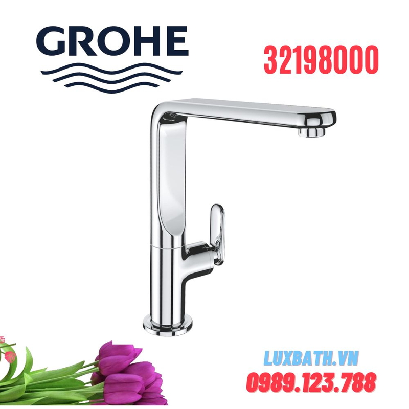 Vòi Chậu Lavabo Grohe 32198000 Nóng Lạnh 1 lỗ