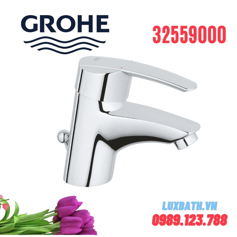 Vòi Chậu Lavabo Grohe 32559000 Nóng Lạnh 1 lỗ