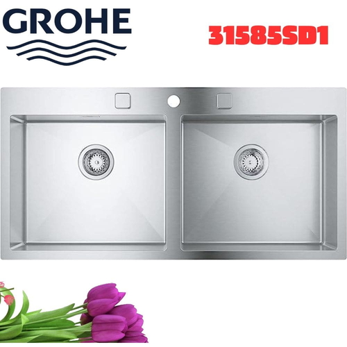 Chậu rửa bát Grohe 31585SD1 2 hố nhập khẩu Đức