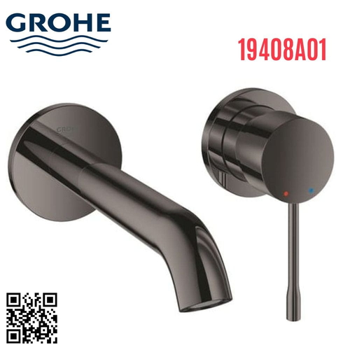 Vòi Chậu Lavabo Grohe 19408A01 Nóng Lạnh gắn tường