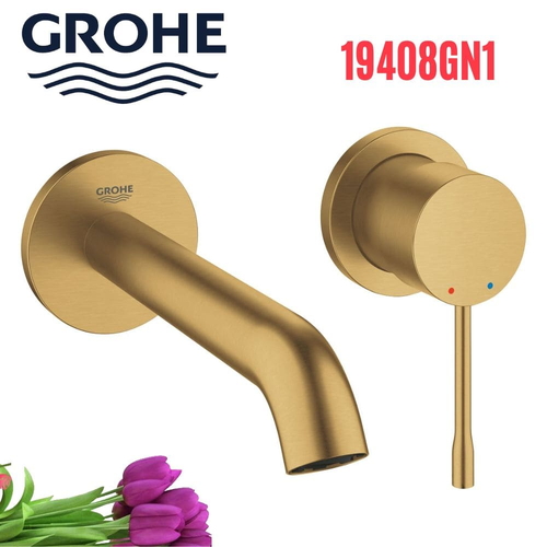Vòi Chậu Lavabo Grohe 19408GN1 Nóng Lạnh gắn tường
