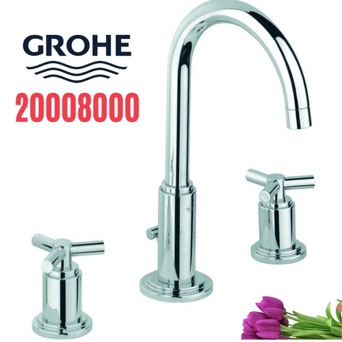 Vòi Chậu Lavabo Grohe 20008000 Nóng Lạnh 3 lỗ