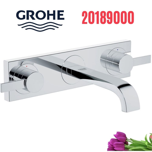 Vòi Chậu Lavabo Grohe 20189000 Nóng Lạnh gắn tường