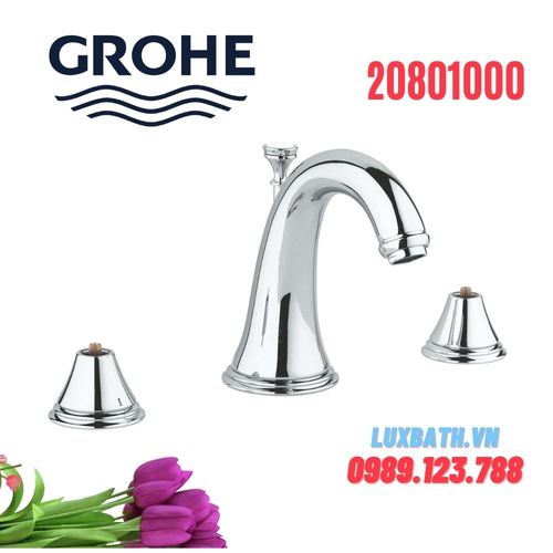 Vòi Chậu Lavabo Grohe 20801000 Nóng Lạnh 3 lỗ