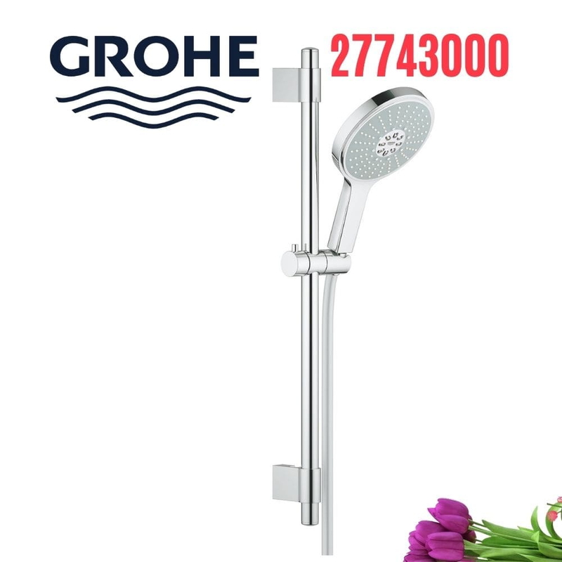 Bộ tay sen và thanh trượt sen tắm Grohe 27743000 nóng lạnh