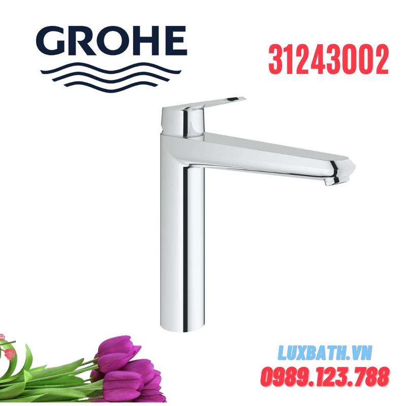 Vòi Chậu Lavabo Grohe 31243002 Nóng Lạnh 1 lỗ